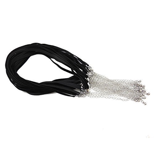 Coiris 30pcs 3/16'' Black Velvet Chokers Vintage Necklace for Women with Extension (XL-1005-1) (Black) - Image 4