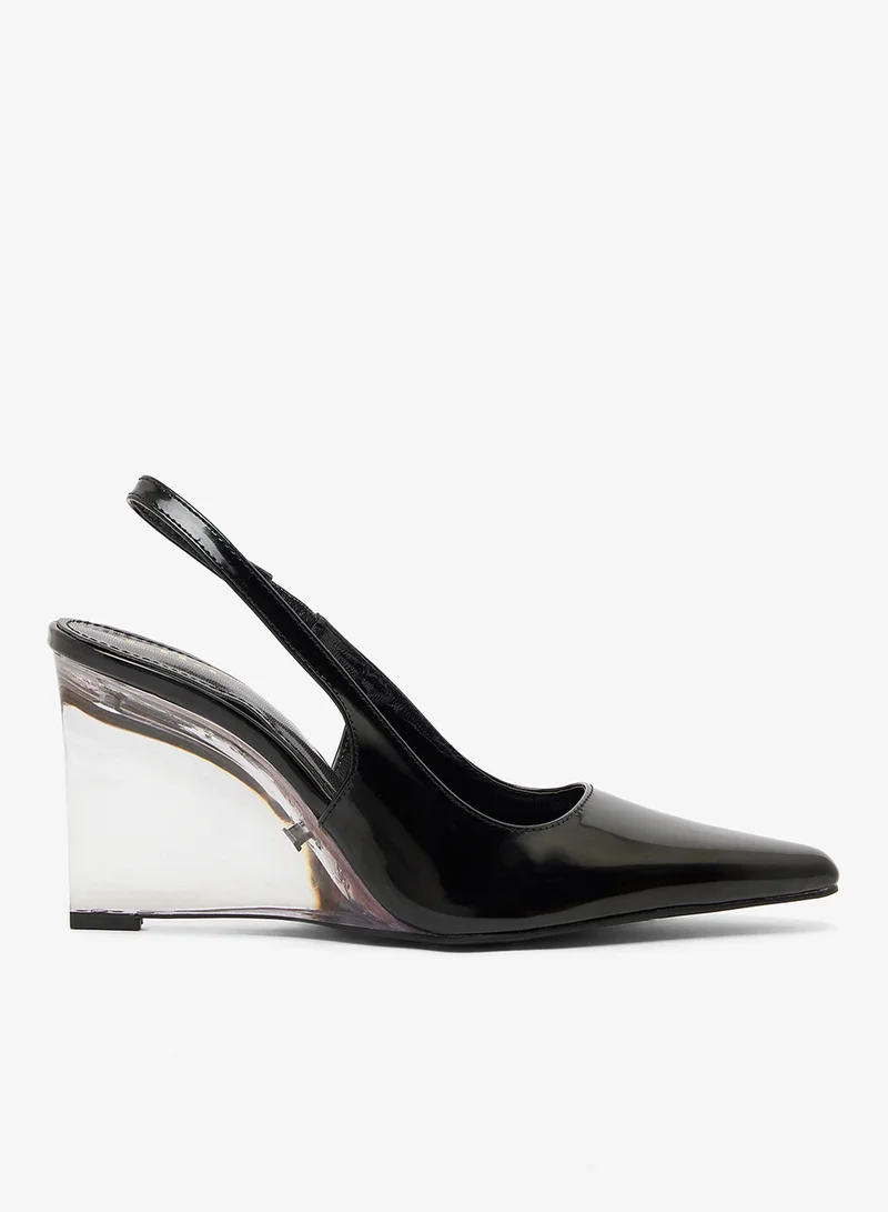 ELLA Sling Back Pumps With Wedge Heel