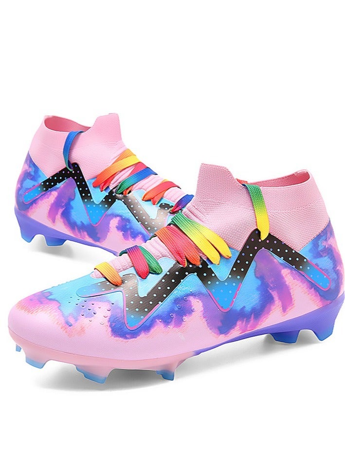 SKT Shiketro New Men's and Women's Soccer Shoes, Indoor Outdoor Turf Soccer Training Shoes, Low-Top Breathable Non-Slip Sneakers, Football Field Training Shoes, - Image 1
