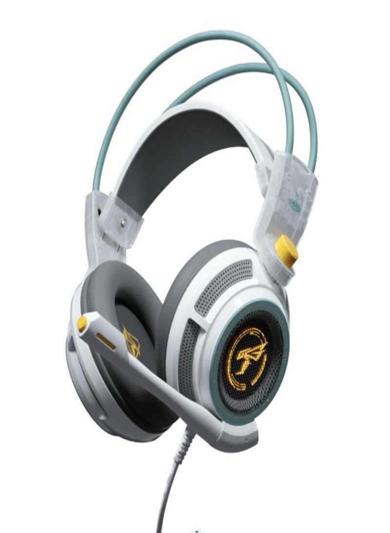 SOMIC G941 USB 7.1 Channel Gaming Headset with 4D Vibration Sound Effect 40mm Driver Unit Wired Controller LED Light White - Image 1