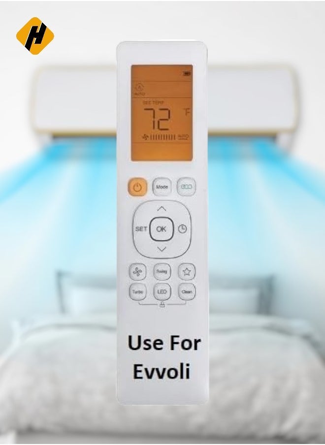 HuHa Evvoli AC Remote Control Replacement Air Conditioner Remote Control 