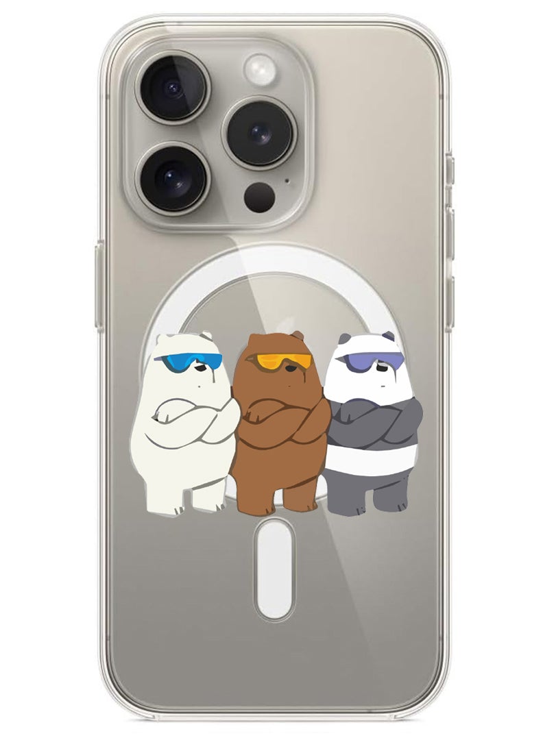 Theodor Magnetic Case for iPhone 15 Pro Max 6.7-inch Compatible with MagSafe Wireless Charging, Shockproof Phone Bumper Cover ears dance - Image 1