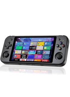 RG552 Handheld Android/Linux Dual System Game Console, High-Speed EMMC 5.1, Built-in 6400 mAh Battery, 5.36-inch Touch Screen (16+64GB, 17000+ Games, Black)