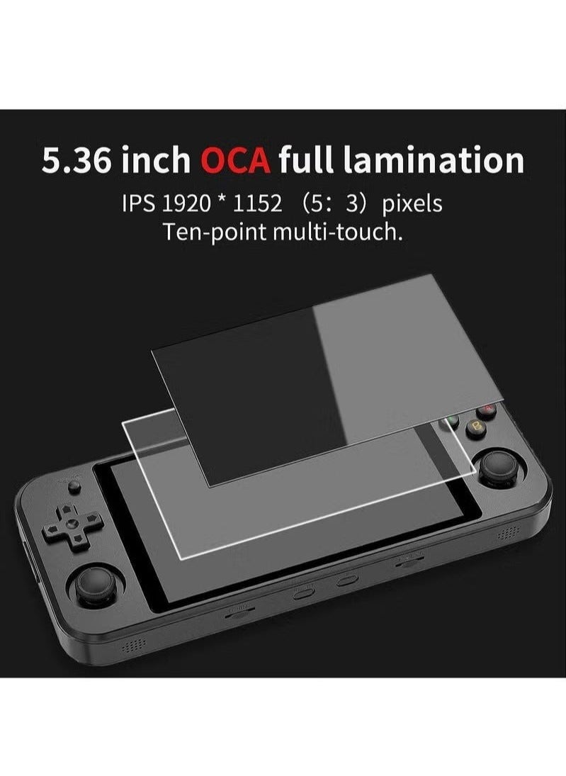 ANBERNIC  - RG552 Handheld Android/Linux Dual System Game Console, High-Speed EMMC 5.1, Built-in 6400 mAh Battery, 5.36-inch Touch Screen (16+64GB, 17000+ Games, Black) - Image 1