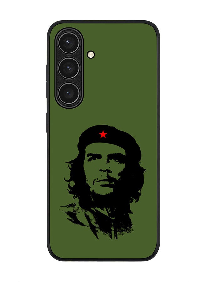 Stylizedd Rugged Black edge case for Samsung Galaxy S24 FE, Slim fit Soft Case Flexible Rubber Edges Anti Drop TPU Gel Thin Cover -  Che Guevara - Image 1