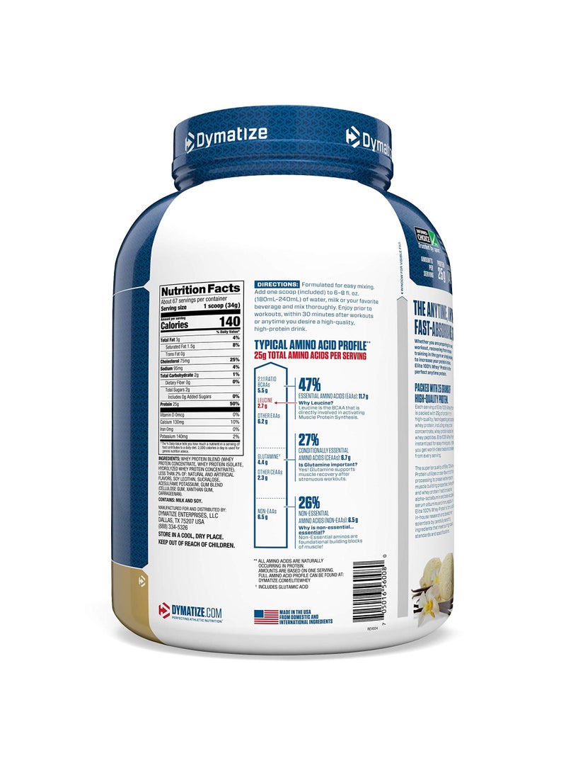 ديماتيز مسحوق بروتين مصل اللبن 100% النخبة بنكهة الفانيليا الفاخرة 5Lb - Image 3