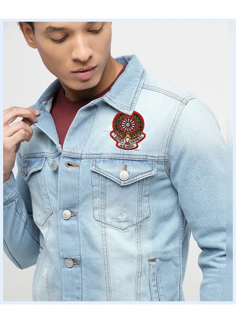 Generic - Bomba Sukarela (Fire & Rescue Dept.) Malaysia Applique Embroidered Sew-on Patch ; Size Small: 7cm x 6cm for Jackets, Bags, Caps, T-Shirts, Jeans, Outdoor Clothing (1 Piece). (Code: SBX-120) - Image 1