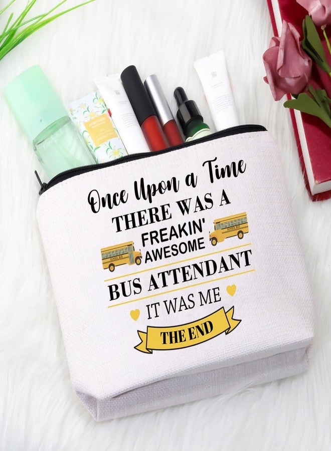 GJTIM Bus Attendant Gift Bus Driver Gift End Of Year Appreciation Bus Monitor Gift Zipper Pouch Cosmetic Bag (Once Bus Attendant Bag) - Image 5