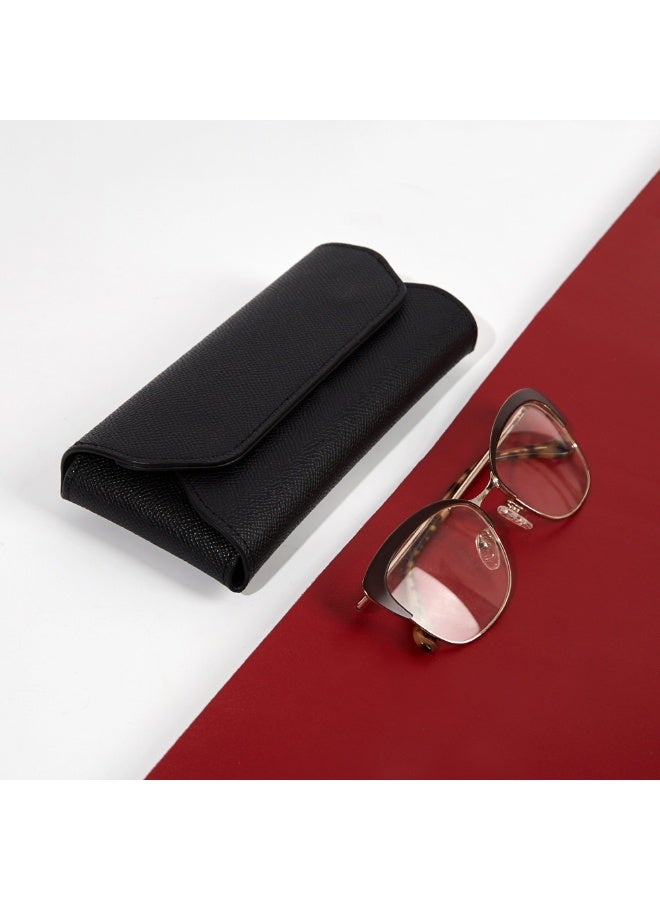 صندوق حماية نظارات كلاسيكي بلون صلب ومقاوم للضغط والتآكل، حقيبة تخزين نظارات محمولة ومقاومة للماء من مادة البولي يوريثان - Image 3