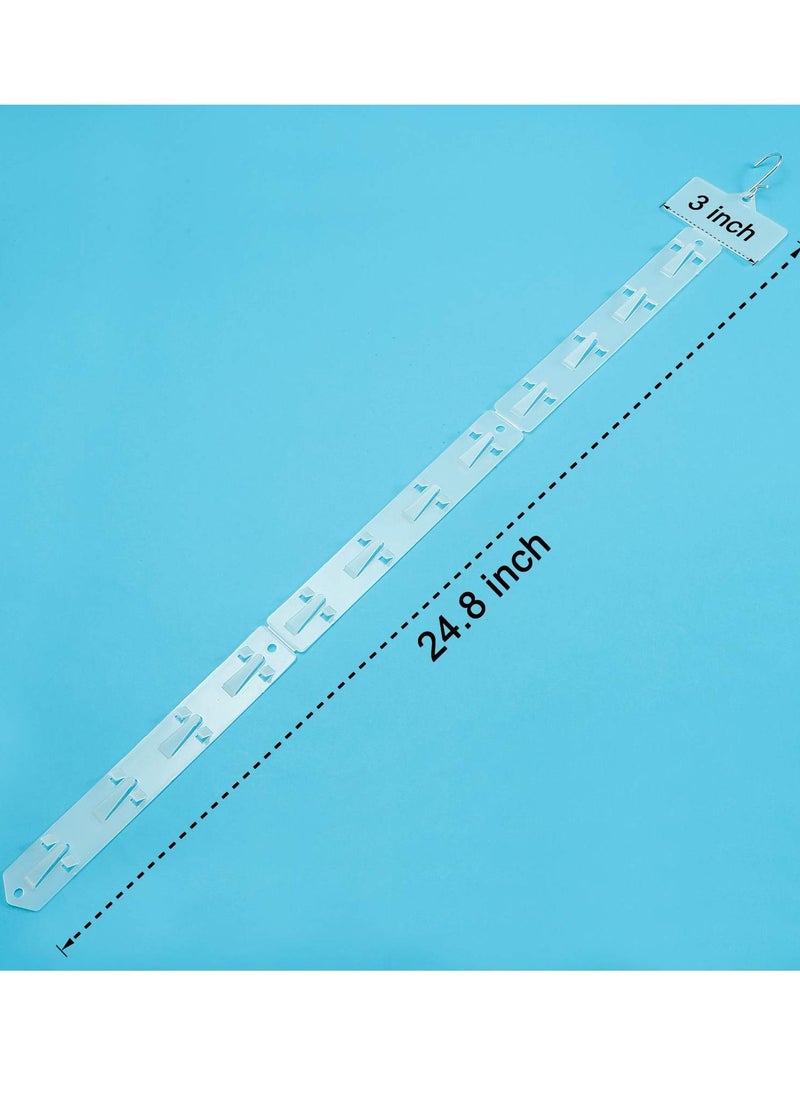 Y&D - 12 Pieces Station Hanging Merchandise Strips with Hooks Display Clip on Strip Label Header for Retail Store - Image 1