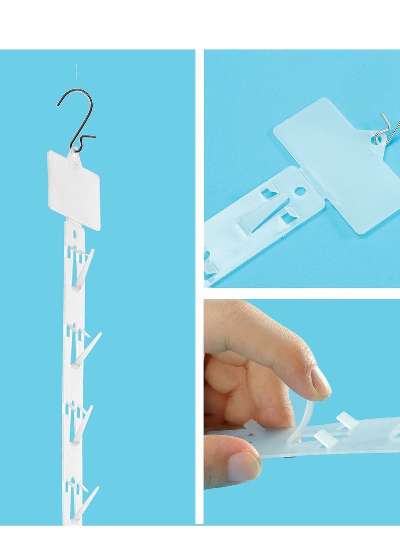 Y&D - 12 Pieces Station Hanging Merchandise Strips with Hooks Display Clip on Strip Label Header for Retail Store - Image 1