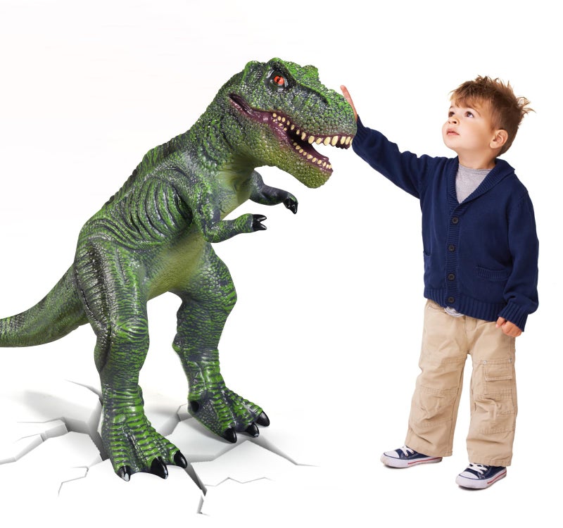 YONGJULE Large Dinosaur Toys 28 Tyrannosaurus Rex Soft Dinosaur Toys for Kids 35 Big Inflatable Dinosaur for Boys Girls Toddler Dinosaur Party Favors Tyrannosaurus Rex - Image 2