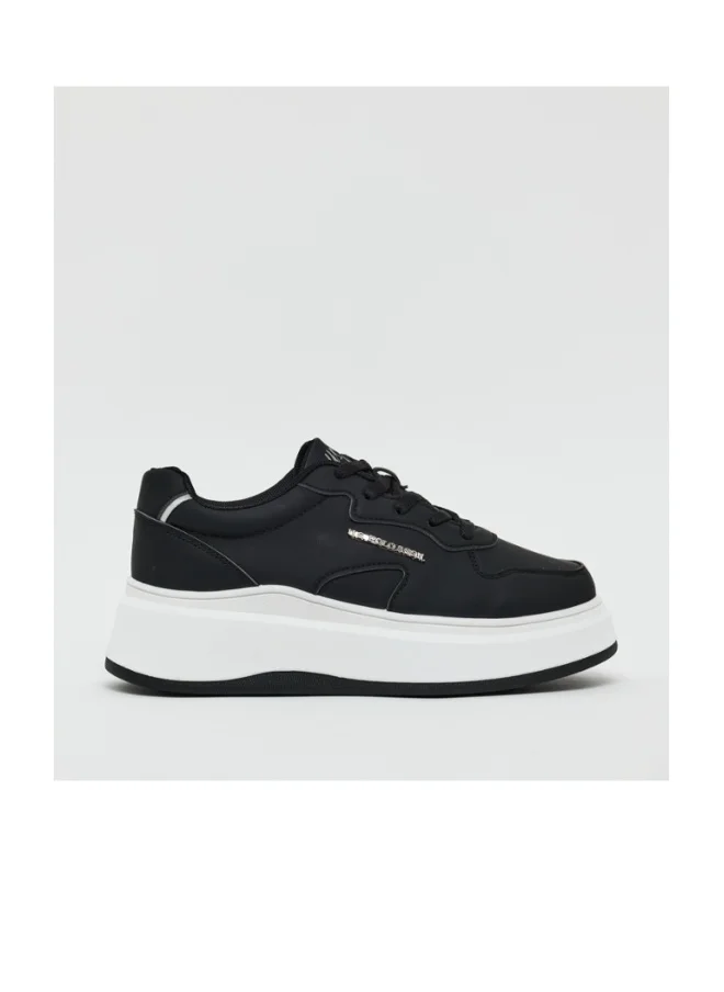 يو اس بولو اسن U.S. Polo Assn. Women’s CALISTA GLB 5PR Chunky Sole Sneakers - Black & White