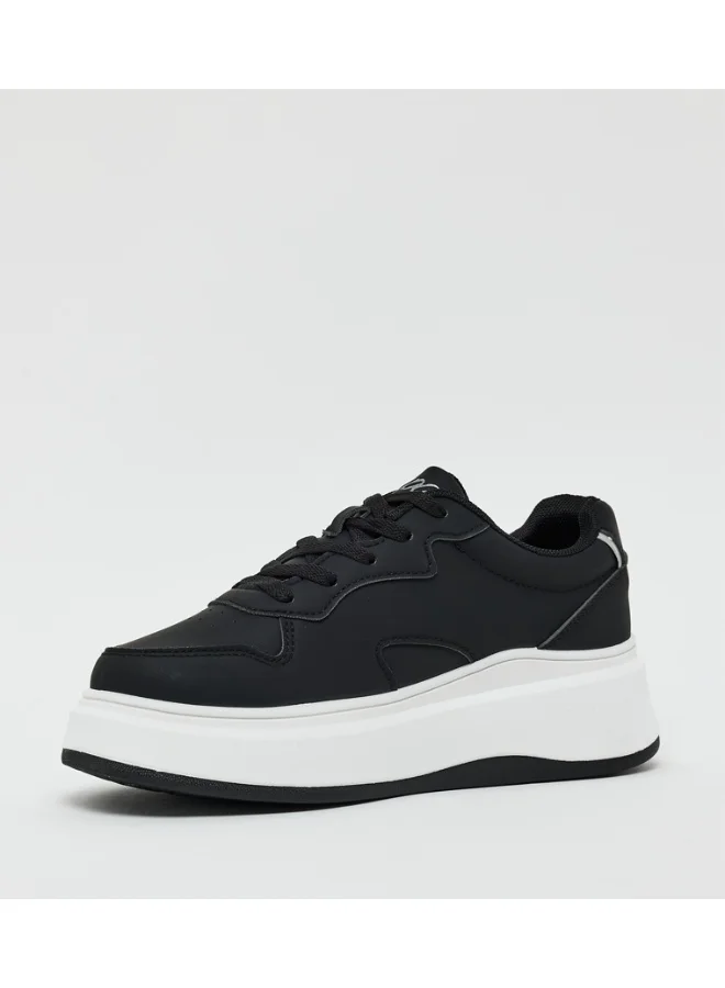 يو اس بولو اسن U.S. Polo Assn. Women’s CALISTA GLB 5PR Chunky Sole Sneakers - Black & White