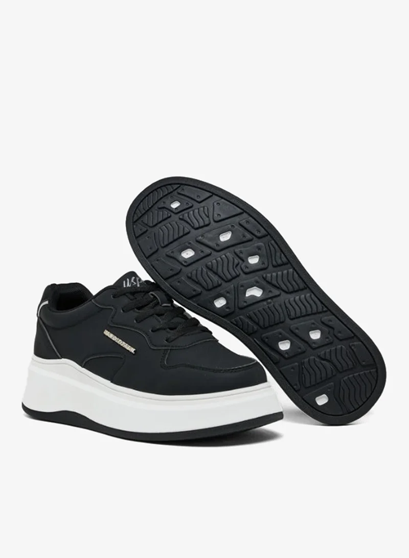 U.S. Polo Assn. Calista U.S. Polo Assn. Women’s CALISTA GLB 5PR Chunky Sole Sneakers - Black & White for Women | Best Price UAE