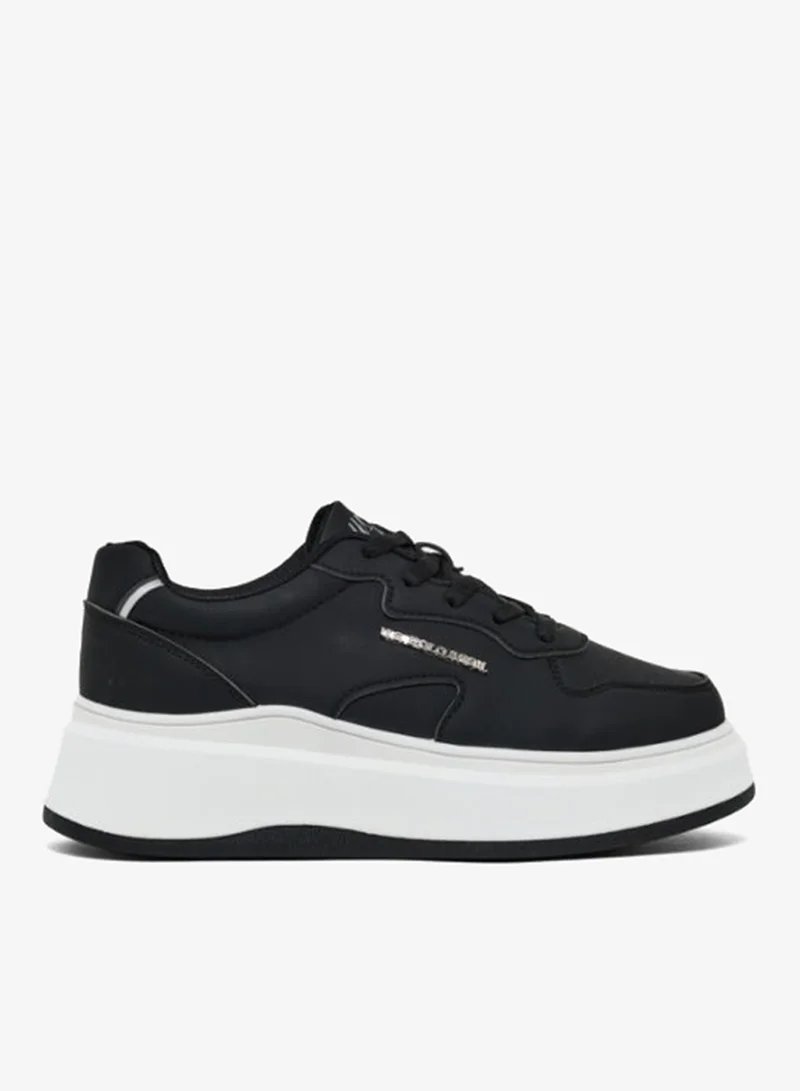U.S. Polo Assn. Women’s CALISTA GLB 5PR Chunky Sole Sneakers - Black & White