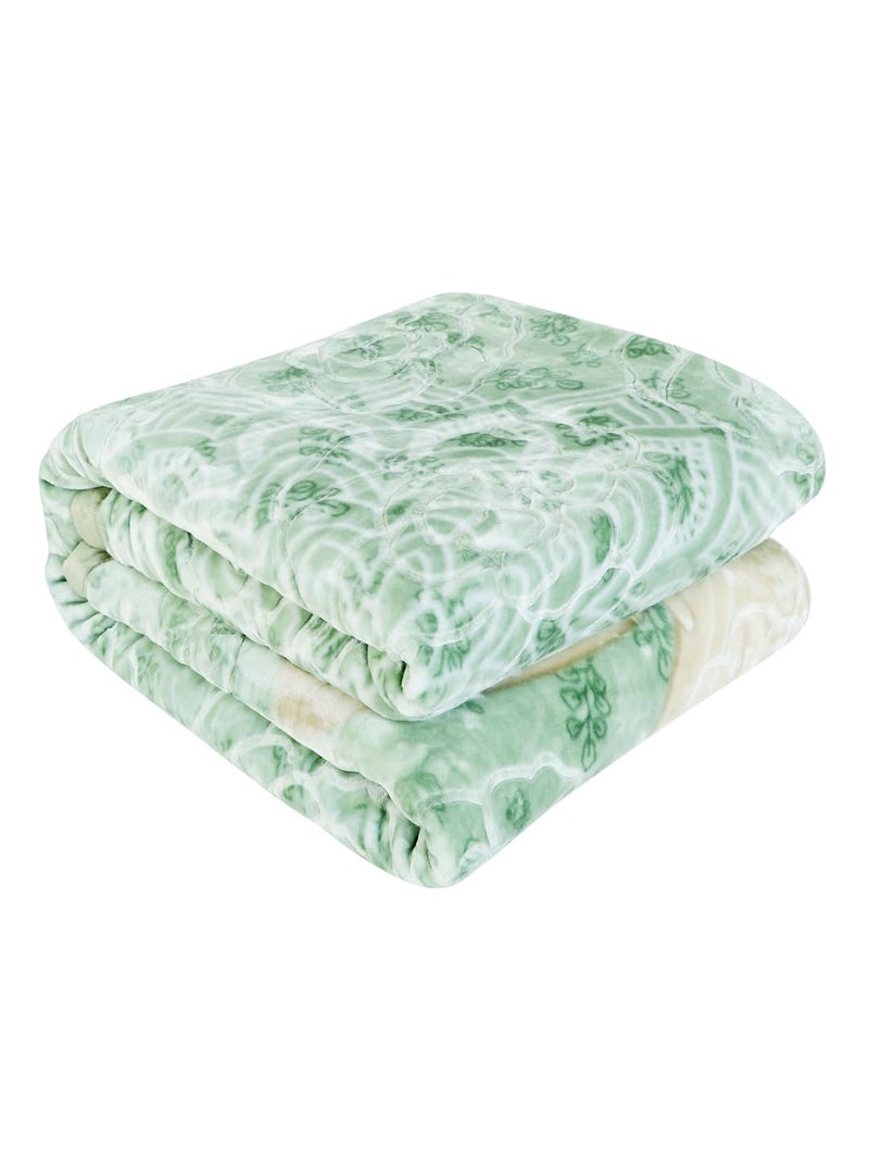 OMAJA HOME OMAJA HOME Cloudy Super Soft Fabric Floral Printed HeavyDuty Luxury Ultra Two Ply Double Blanket for Winters with English Colors Stylish Bag Packing 