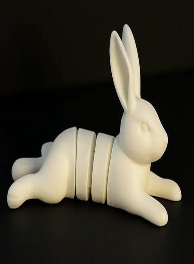 Beoals Flexi Rabbit Toy - Flexible Bunny Animal for Kids | Stretchable Stress Relief Toy | Cute Animal Figure for Fun & Sensory Play,(Pack of 2) - Image 3