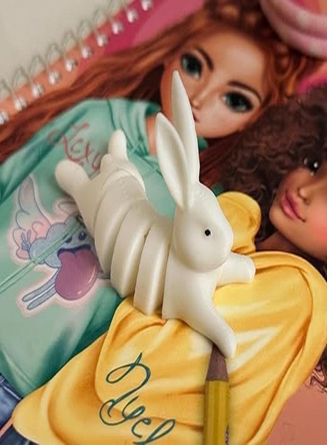 Beoals Flexi Rabbit Toy - Flexible Bunny Animal for Kids | Stretchable Stress Relief Toy | Cute Animal Figure for Fun & Sensory Play,(Pack of 2) - Image 4