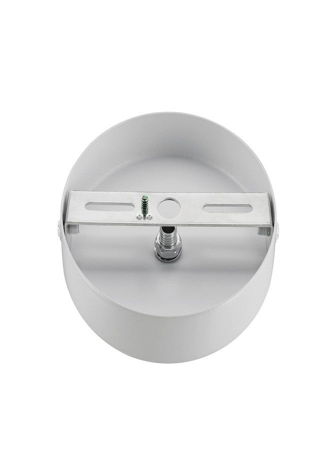 Aspen Creative 21510-22, Contemporary Chandelier & Light Fixture Canopy Kit w/Collar Hook, Matte White, 4-3/4" Diameter, 7/16" Center Hole, 2 Pack - Image 5