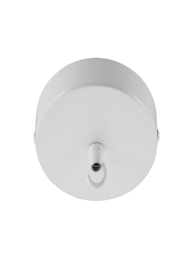 Aspen Creative 21510-22, Contemporary Chandelier & Light Fixture Canopy Kit w/Collar Hook, Matte White, 4-3/4" Diameter, 7/16" Center Hole, 2 Pack - Image 3