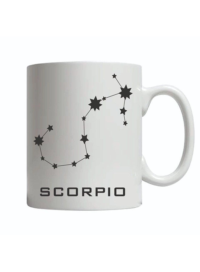 Giftmate Scorpio Zodiac Sign Printed Ceramic Tea and Coffee Mug 320ml - Image 1