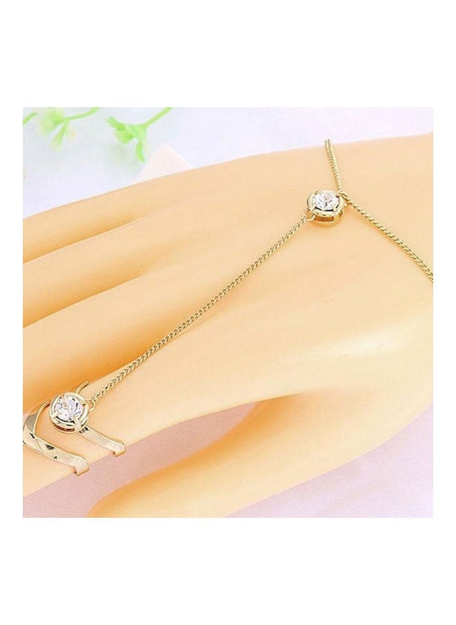 NIBEMINENT - Hollow Geometric Rhinestone Inlaid Ring Bracelet - Image 1
