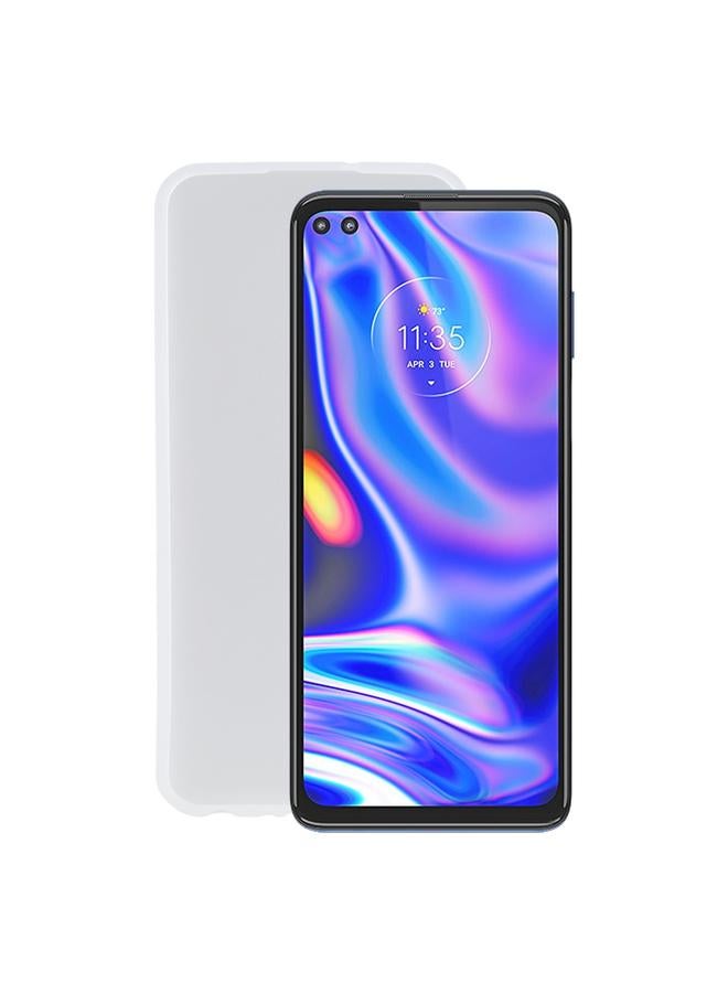 Green Tiger TPU Phone Case For Motorola One 5G(Transparent White) - Image 1