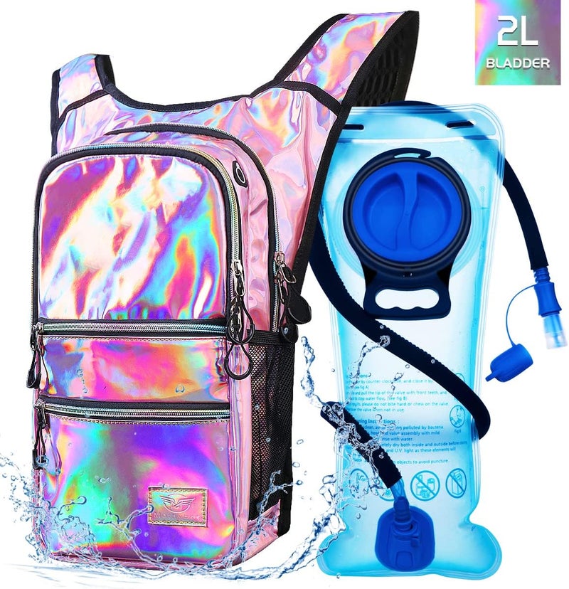 Mothybot Hydration Backpack Pack, Water Backpack 20L Capacities Included 2L Hydration Bladder, Festival Essential - Rave Hydration Pack Hydropack Hydro for Hiking, Running, Biking, Festival Gear - Image 1