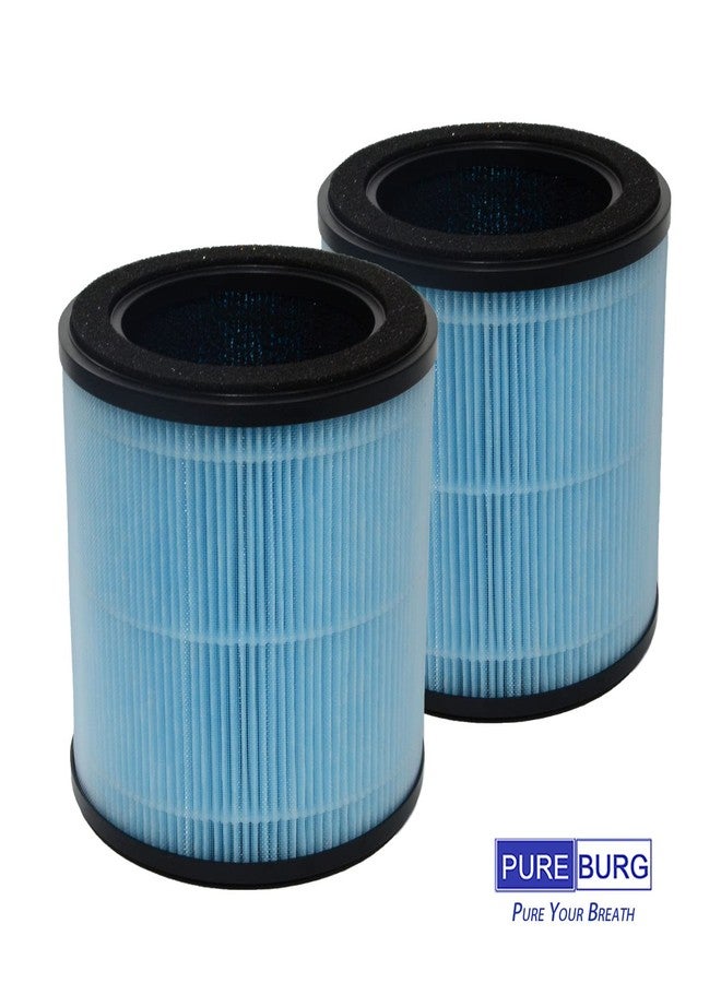 PUREBURG فلتر بديل من بيوربيرغ متوافق مع أجهزة تنقية الهواء هومفانا H201 وتيك بين JH50G-M، عبوة من قطعتين، فلتر H13 HEPA مع كربون نشط، فلتر ثنائي في واحد، ثلاث مراحل لتنقية الهواء من الغبار والمركبات العضوية المتطايرة. - Image 3