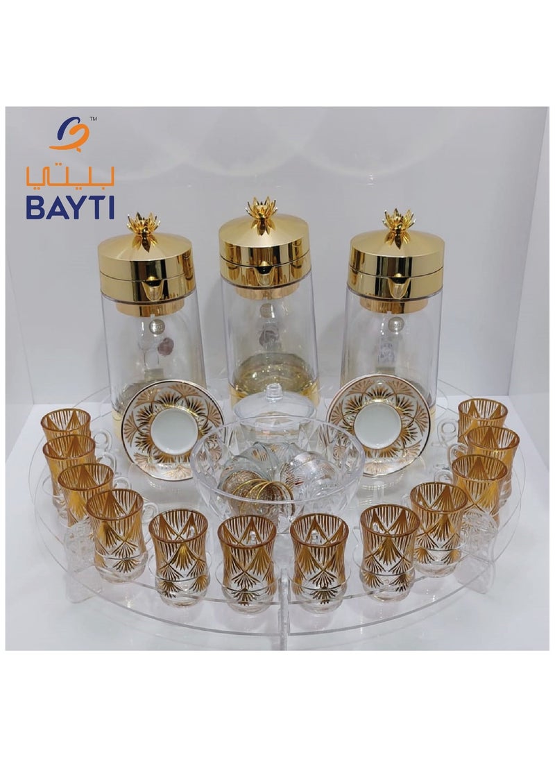 Bayti H.H. Bluebell Circle Tray Full Clear 12 x 12 cm - Image 1