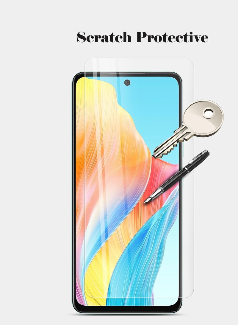 Techie حافظة Oppo A58 وحزمة واقي الشاشة مجمعة 2 في 1 - حافظة شفافة من TPU مع واقي زجاجي مقسى بدقة HD - Image 4
