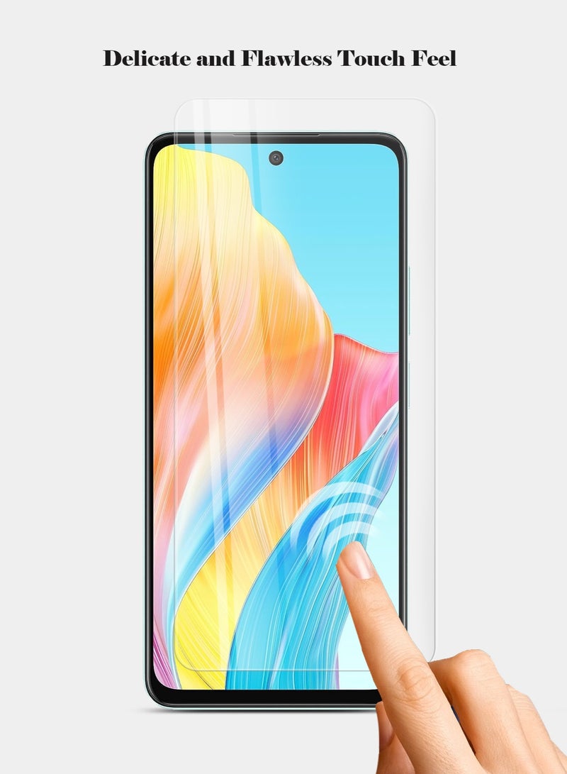 Techie حافظة Oppo A58 وحزمة واقي الشاشة مجمعة 2 في 1 - حافظة شفافة من TPU مع واقي زجاجي مقسى بدقة HD - Image 2
