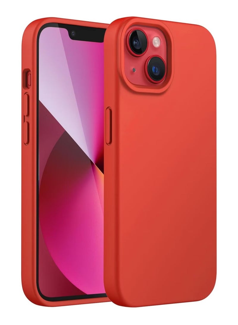 DUSALA iPhone 13 Mini Case, Liquid Silicone Phone Case for iPhone 13 Mini 5.4 Inch, Colorful Silky-Soft Protective Cover (Red) - Image 1