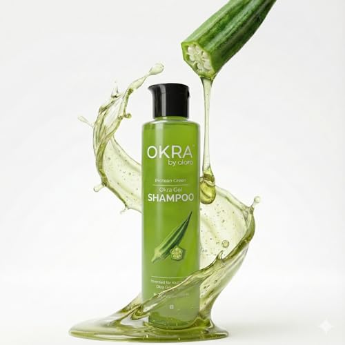 Alara Bhindi Okra Shampoo | Natural Keratin for Smooth, Strong & Healthy Hair | Repair & Hydrate | Paraben-Free & Non-Toxic Formula | 200 ml - Image 1