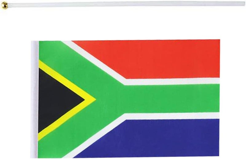 mflagperft South Africa Flag South African Flag, Small Mini Handheld South Africa Flags on Stick, Ideal for Party Parades Sports Events Patriotic Festival Decorations - Image 3