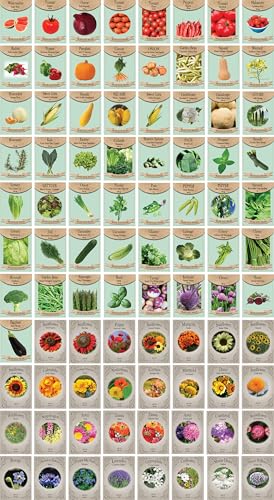 Freedom Farms 88-Pack Heirloom & Non-GMO Seed Kit – Individually Sealed, Diverse Vegetable & Herb Variety for Home Gardening – Non-GMO, Organic-Friendly, Easy to Grow - Image 1