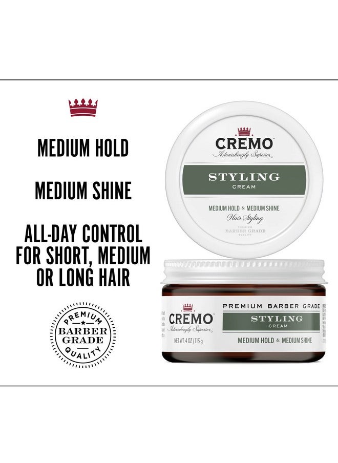 cremo Cremo Premium Barber Grade Hair Styling Cream, Medium Hold, Medium Shine, 4 Oz  - Image 2