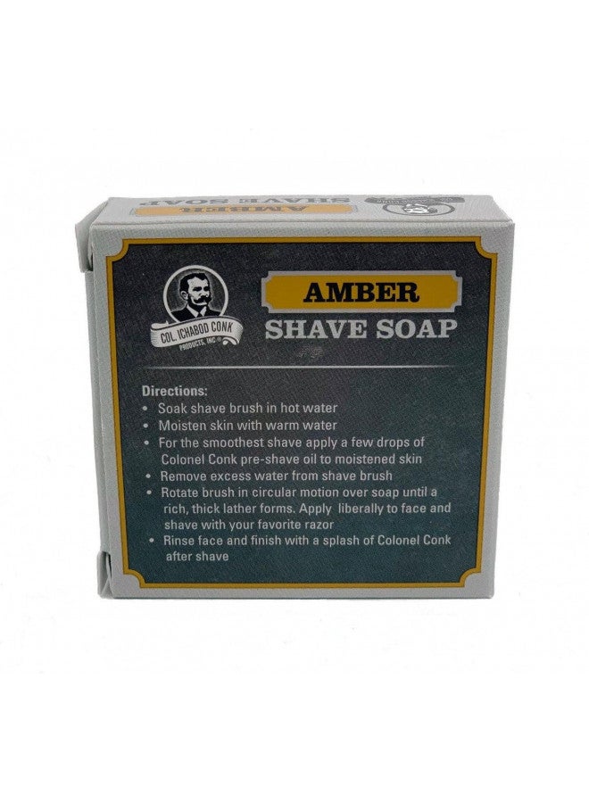 Col Conk Colonel Ichabod Conk AMBER Super Bar Shave Soap 3-3/4 oz - Extra Large Size - Image 2