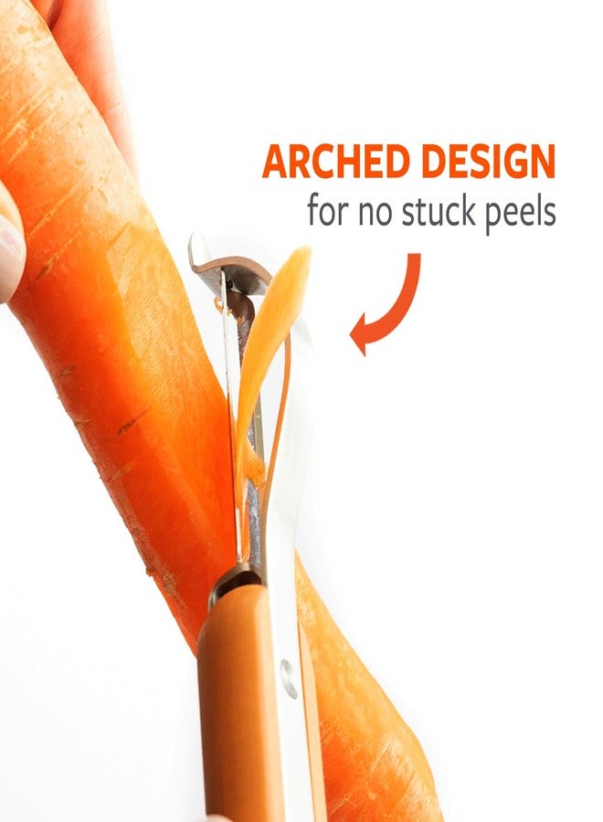Full Circle Peel Out, Smooth Glide Straight Fruit and Vegetable Peeler: Stainless Steel, Sharp, Precise, and Eco-Friendly. Dishwasher Safe. - Image 2