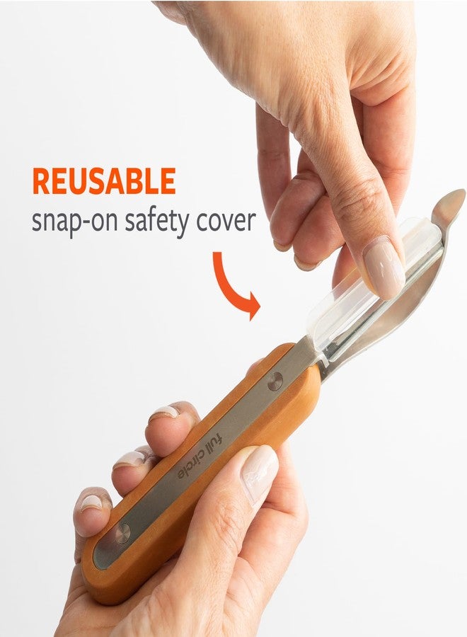Full Circle Peel Out, Smooth Glide Straight Fruit and Vegetable Peeler: Stainless Steel, Sharp, Precise, and Eco-Friendly. Dishwasher Safe. - Image 5