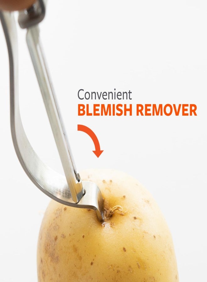 Full Circle Peel Out, Smooth Glide Straight Fruit and Vegetable Peeler: Stainless Steel, Sharp, Precise, and Eco-Friendly. Dishwasher Safe. - Image 3