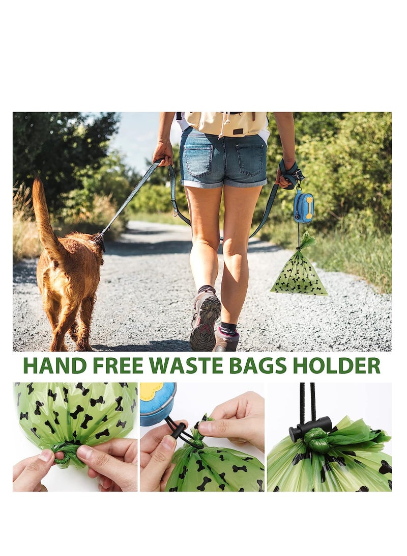 Dog Bags Leak Proof and Extra Thick Waste Bags With Dog Bag Dispenser Fits Any Dog Leash 15 Counts 9 Rolls Lavender Scented Doggie Bags and 1 Bag Holder