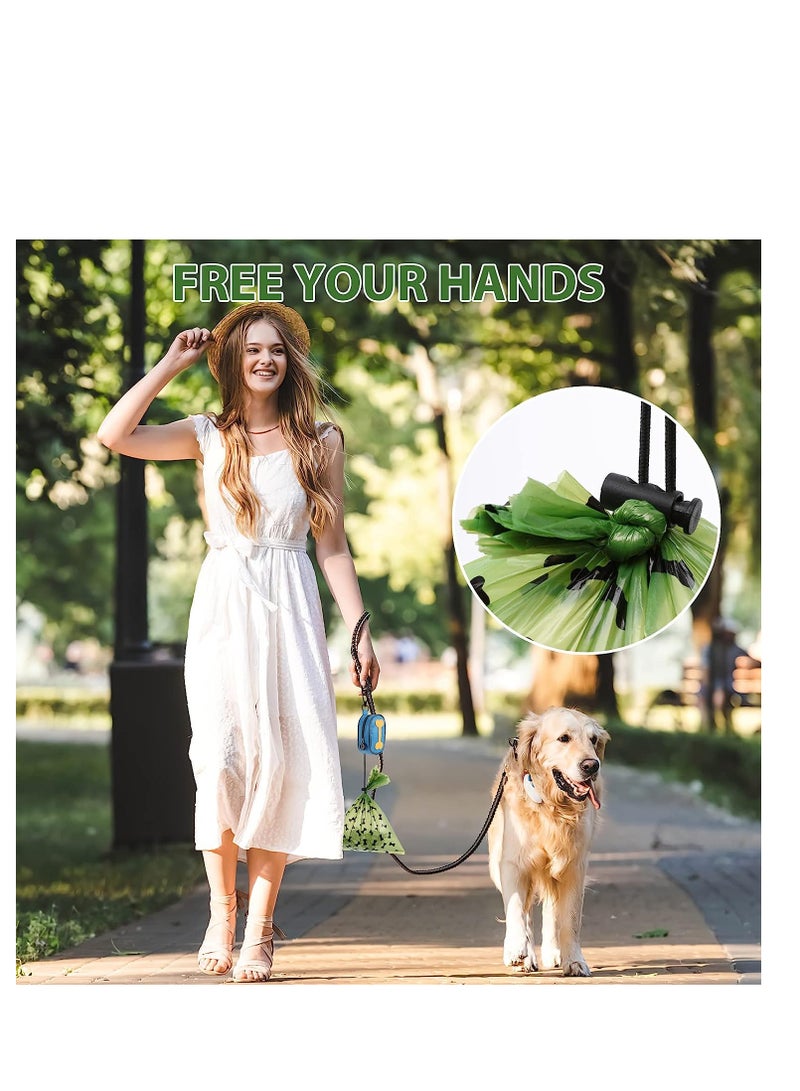 Dog Bags Leak Proof and Extra Thick Waste Bags With Dog Bag Dispenser Fits Any Dog Leash 15 Counts 9 Rolls Lavender Scented Doggie Bags and 1 Bag Holder