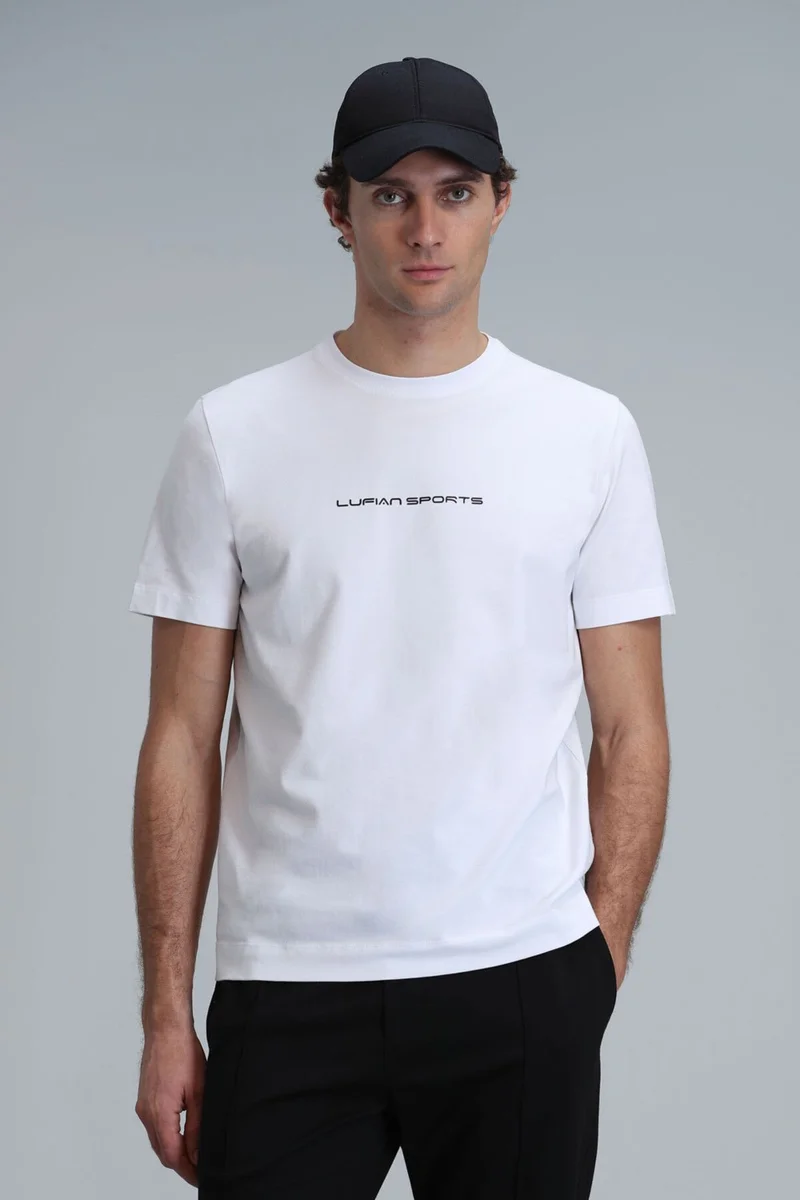 لوفيان Men's Tony Modern Graphic T-Shirt 111020190 White