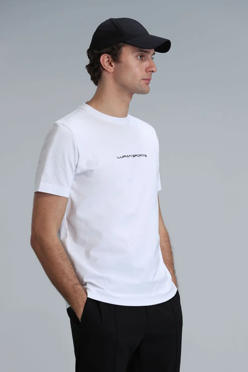 لوفيان Men's Tony Modern Graphic T-Shirt 111020190 White