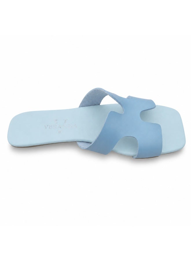 Vbranda Classic Flat Slipper with Modern Open Design SF-66-BABY BLUE - Image 2
