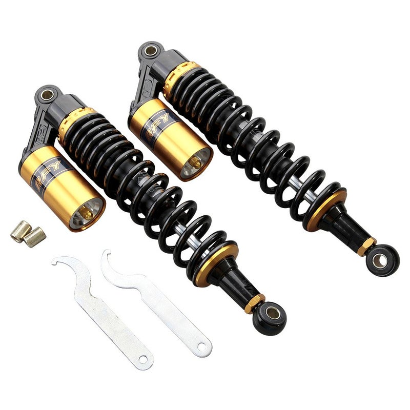 GZYF 13.4 inch Universal Motorcycle Rear Air Shock Absorbers 340mm for HONDA for Suzuki for Yamaha for Kawasaki ATV Go Kart Quad Dirt Sport Bikes,Gold