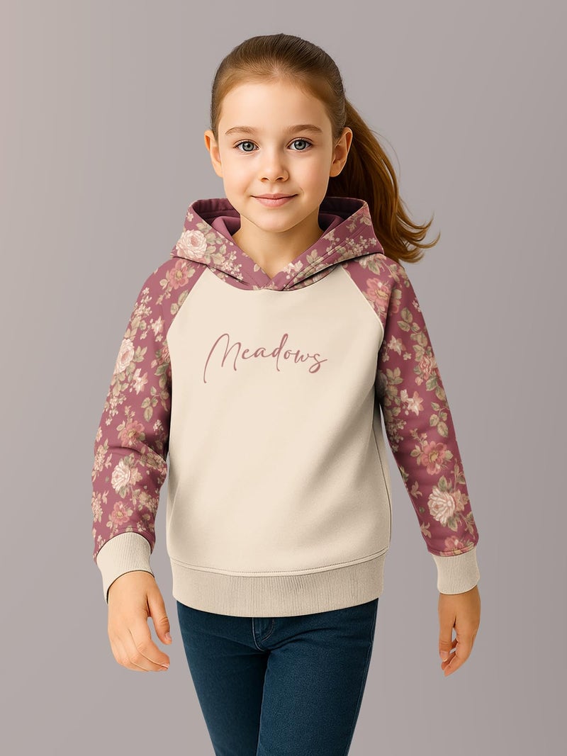 HELLCAT Trendy Cotton Blend Hoodie Sweatshirt for Girls - Pack of 1_Brown2_5-6Years - Image 2
