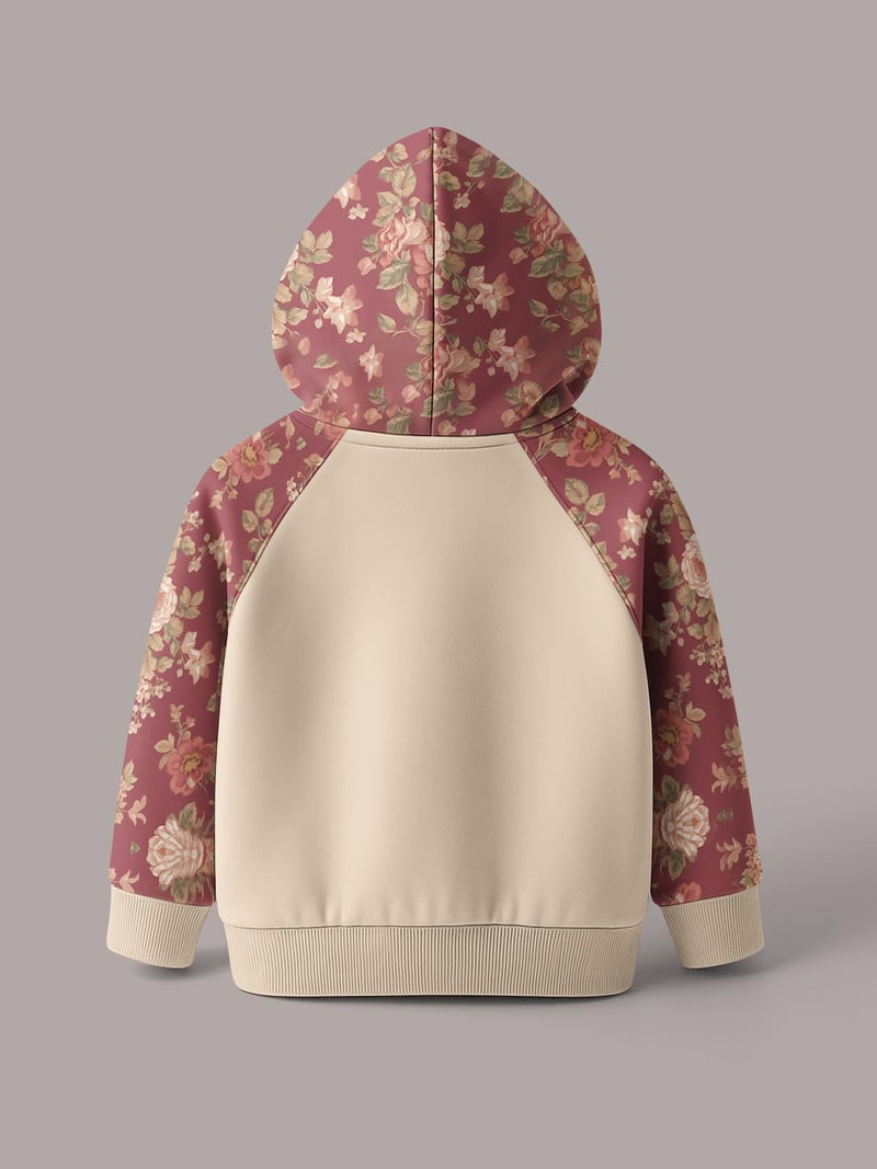 HELLCAT Trendy Cotton Blend Hoodie Sweatshirt for Girls - Pack of 1_Brown2_5-6Years - Image 3